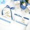 Dusty Blue Satin Ribbon 1/2 Inch Blue Ribbon for Gift Wrapping 5 Rolls Assortment French Blue Wedding Ribbon for DIY Crafts Blue Wedding Decor - 50Yards